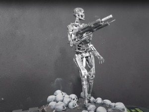 Terminator T-800 Endoskeleton Rekvizit T2 V2 High Detal 3D-printmodel