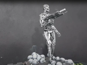 Terminator T-800 Endoskeleton Rekvizit T2 V2 High Detal 3D Print Model