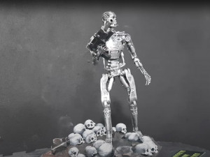 Terminator T-800 Endoskeleton Rekvizit T2 V2 High Detal 3D-printmodel