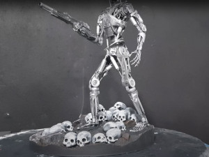 Terminator T-800 Endoskeleton Rekvizit T2 V2 High Detal 3D-printmodel