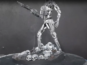 Terminator T-800 Endoskeleton Rekvizit T2 V2 High Detal 3D Print Model