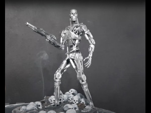 Terminator T-800 Endoskeleton Rekvizit T2 V2 High Detal 3D-printmodel