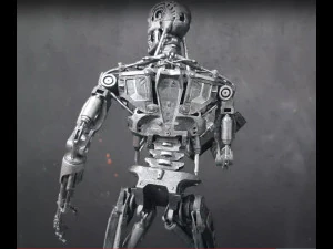 Terminator T-800 Endoskeleton Rekvizit T2 V2 High Detal 3D Print Model