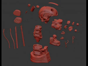 T-800 Skull Terminator 2 Judgment Day V2 Replica 3D Print Model