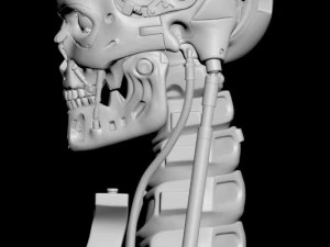 T-800 Skull Terminator 2 Judgment Day V2 Replica 3D Print Model