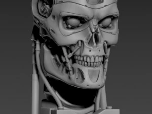 T-800 Skull Terminator 2 Judgment Day V2 Replica 3D Print Model