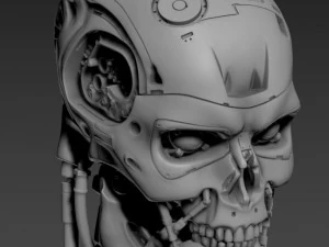 T-800 Skull Terminator 2 Judgment Day V2 Replica 3D Print Model