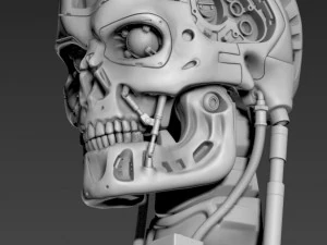 T-800 Skull Terminator 2 Judgment Day V2 Replica 3D Print Model