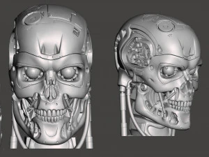 T-800 Skull Terminator 2 Judgment Day V2 Replica 3D Print Model