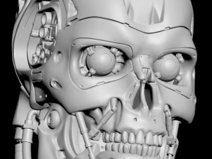 T-800 Skull Terminator 2 Judgment Day V2 Replica 3D Print Model