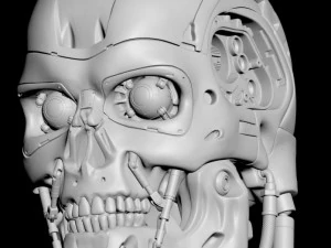 T-800 Skull Terminator 2 Judgment Day V2 Replica 3D Print Model
