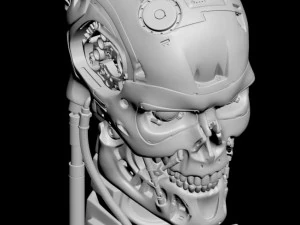 T-800 Skull Terminator 2 Judgment Day V2 Replica 3D Print Model