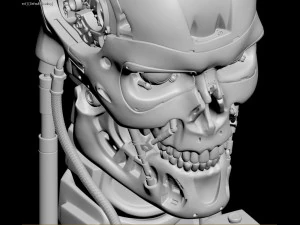 T-800 Skull Terminator 2 Judgment Day V2 Replica 3D Print Model