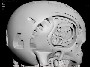 T-800 Skull Terminator 2 Judgment Day V2 Replica 3D Print Model
