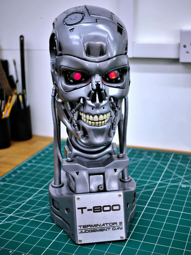 T-800 Skull Terminator 2 Judgment Day V2 Replica Model Cetak 3D .c4d .max .obj .3ds .fbx .stl .blend 