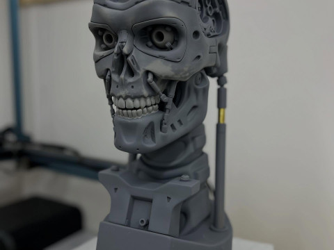 T-800 Skull Terminator 2 Judgment Day V2 Replica Model Cetak 3D