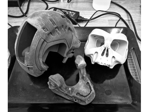 T-800 Skull Terminator 2 Judgment Day V2 Replica Model Cetak 3D