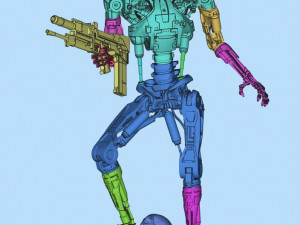 T-800 Terminator 2 Judgment Day V2 High Detal 3D Print Model
