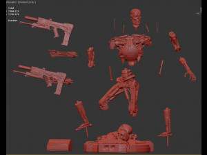 T-800 Terminator 2 Judgment Day V2 High Detal 3D Print Model