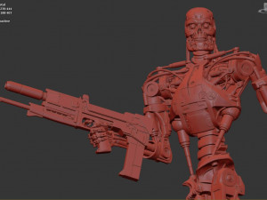 T-800 Terminator 2 Judgment Day V2 High Detal 3D Print Model