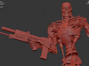 T-800 Terminator 2 Judgment Day V2 High Detal 3D Print Model