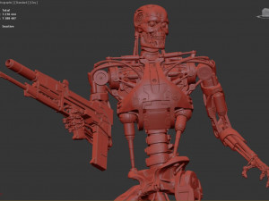 T-800 Terminator 2 Judgment Day V2 High Detal 3D Print Model