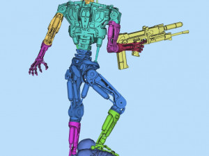 T-800 Terminator 2 Judgment Day V2 High Detal 3D Print Model