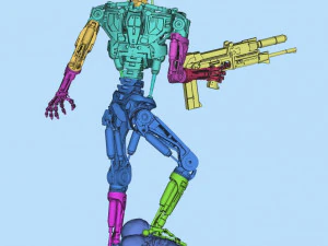 T-800 Terminator 2 Judgment Day V2 High Detal 3D Print Model
