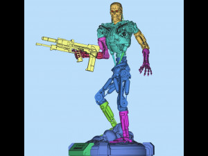 T-800 Terminator 2 Judgment Day V2 High Detal 3D Print Model