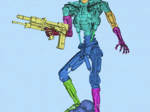 T-800 Terminator 2 Judgment Day V2 High Detal 3D Print Model