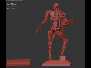 T-800 Terminator 2 Judgment Day V2 High Detal 3D Print Model
