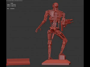 T-800 Terminator 2 Judgment Day V2 High Detal 3D Print Model