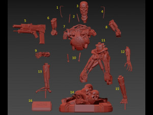 T-800 Terminator 2 Judgment Day V1 3D Print Model