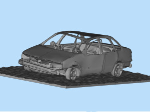 Burnt Down Car N1 Terminator 2 Judgment Day 3D Baskı Modeli