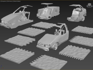 Burnt Down Car N1 Terminator 2 Judgment Day 3D Baskı Modeli