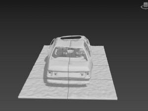 Burnt Down Car N1 Terminator 2 Judgment Day 3D Baskı Modeli