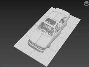 Burnt Down Car N1 Terminator 2 Judgment Day 3D Print Model