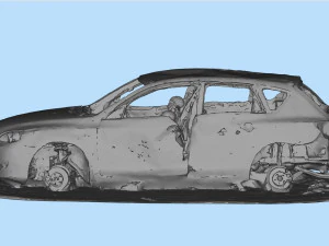 Burnt Down Car N2 Terminator 2 Judgment 3D Print Model