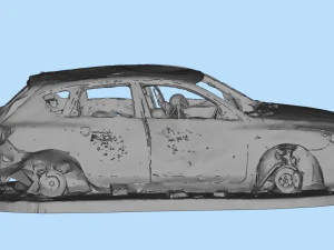 Burnt Down Car N2 Terminator 2 Judgment 3D Print Model