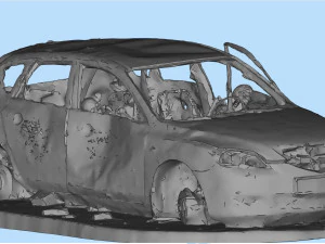 Burnt Down Car N2 Terminator 2 Judgment 3D Print Model