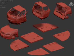 Burnt Down Car N2 Terminator 2 Judgment Modelo de Impressão 3D
