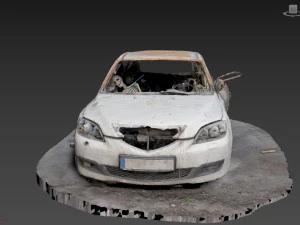Burnt Down Car N2 Terminator 2 Judgment 3D Print Model