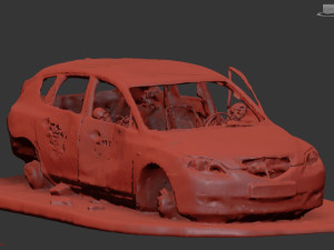 Burnt Down Car N2 Terminator 2 Judgment Modelo de Impressão 3D