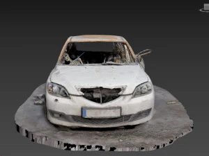Burnt Down Car N2 Terminator 2 Judgment 3D Print Model