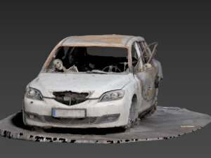 Burnt Down Car N2 Terminator 2 Judgment 3D Print Model