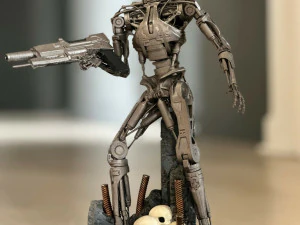 T-800 Terminator 2 Judgment Day V1 Alto detalle Modelo de impresión 3D