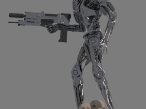 T-800 Terminator 2 Judgment Day V1 High Detal 3D Print Model