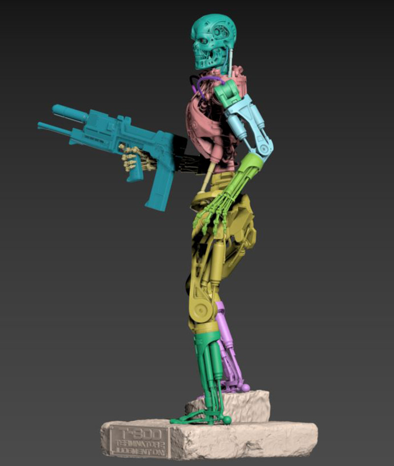 T-800 Terminator 2 Judgment Day V3 3D 프린트 모델 .c4d .max .obj .3ds .fbx .stl .blend 