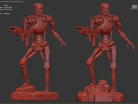 T-800 Terminator 2 Judgment Day V3 3D 프린트 모델