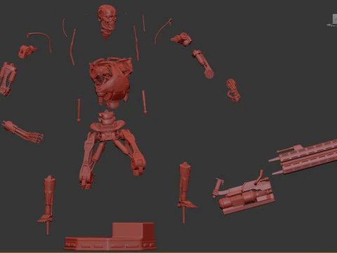 O TERMINADOR T-800 V2 Modelo de Impressão 3D